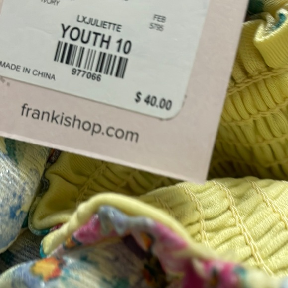 Francesca's Franki Juliet Sleeve Floral Dress for Girls nwt - Picture 3 of 5